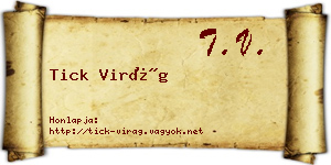 Tick Virág névjegykártya