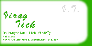 virag tick business card